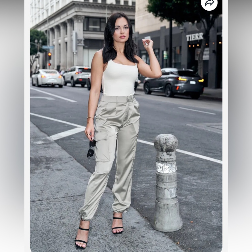 YoungLA Gloria Satin Cargos